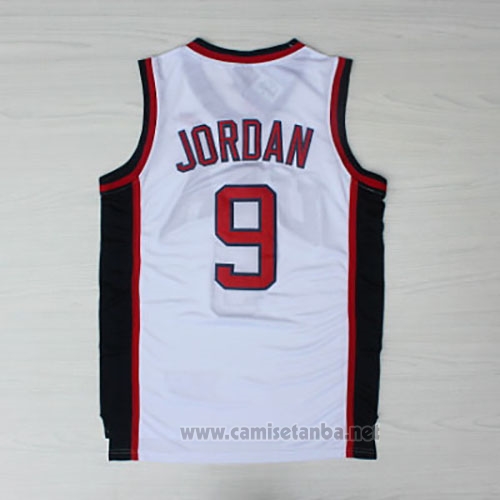 Camiseta USA 1984 Michael Jordan #9 Blanco